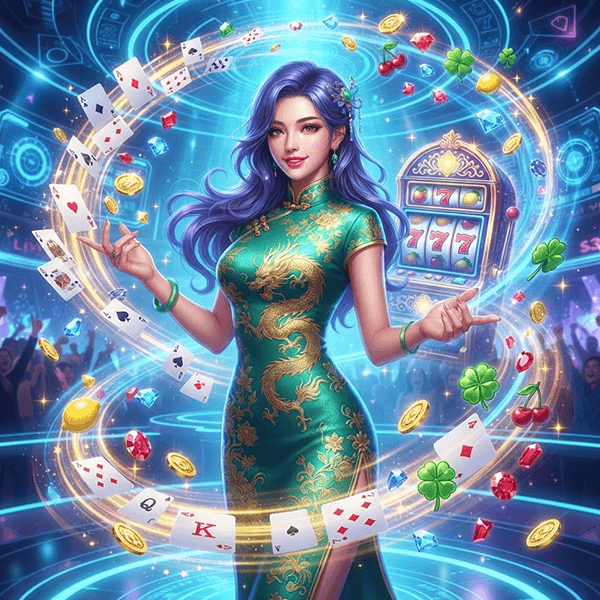 Luxury steampunk style casino hall